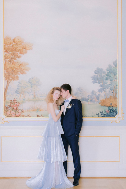 Something blue gold + blue wedding