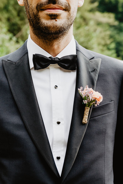 black groom's suit