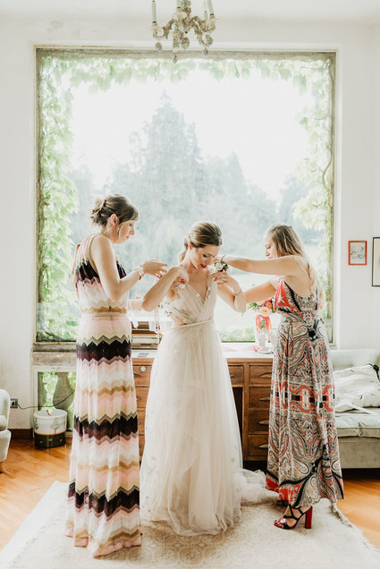 Floral wedding dress