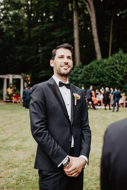 Groom at ceremony