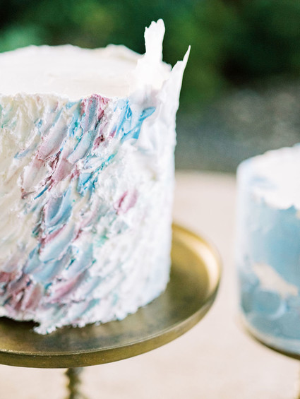 cute painted wedding cake