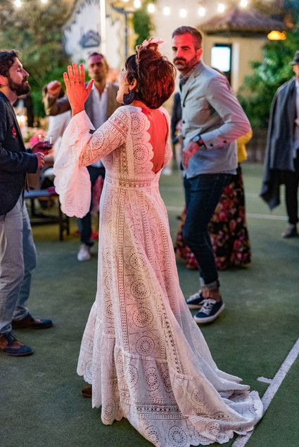 boho lace wedding dress