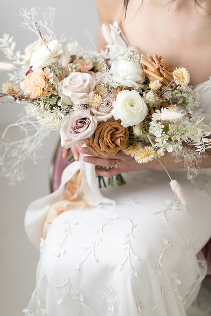 dried flower bridal bouquet