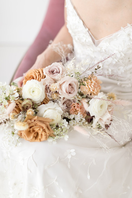 dried flower bridal bouquet