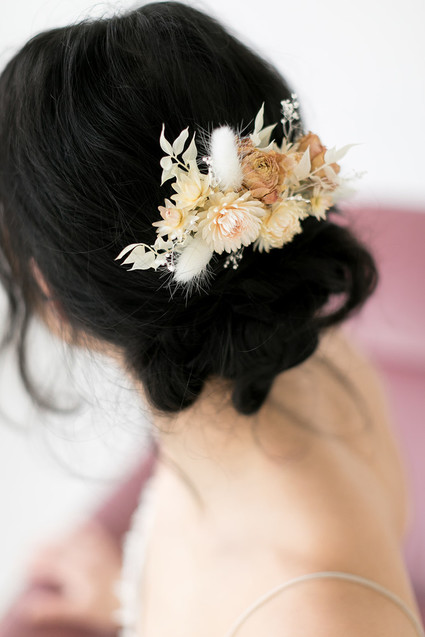 dried flower bridal headpiece