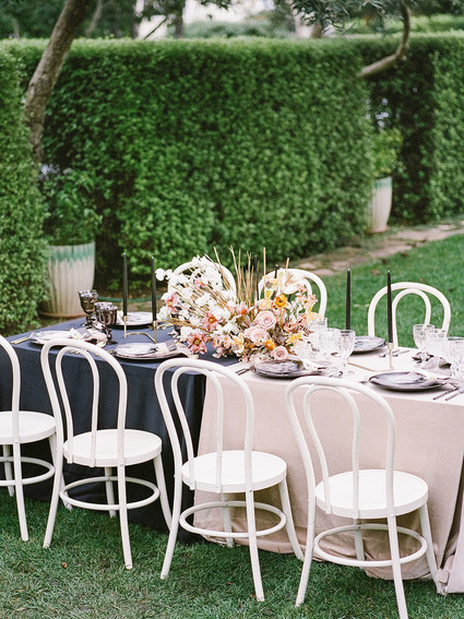 duo tone color block wedding inspiration