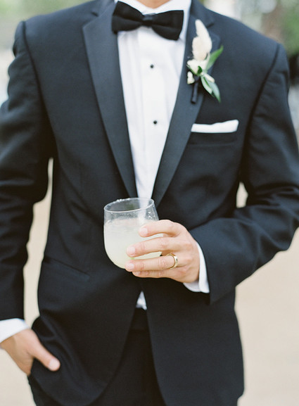 Formal black and white Palm Springs wedding