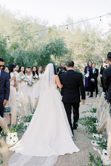 Formal black and white Palm Springs wedding