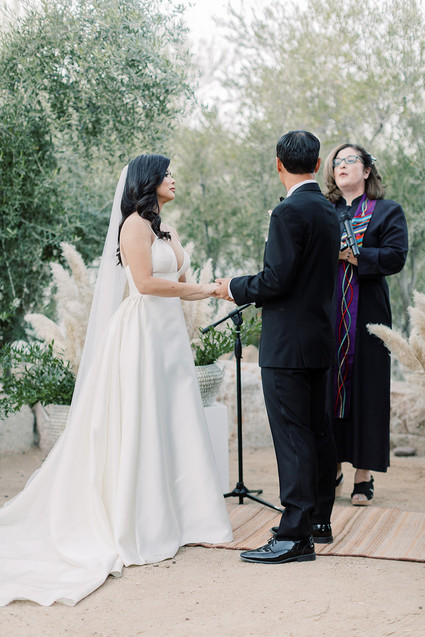 Formal black and white Palm Springs wedding