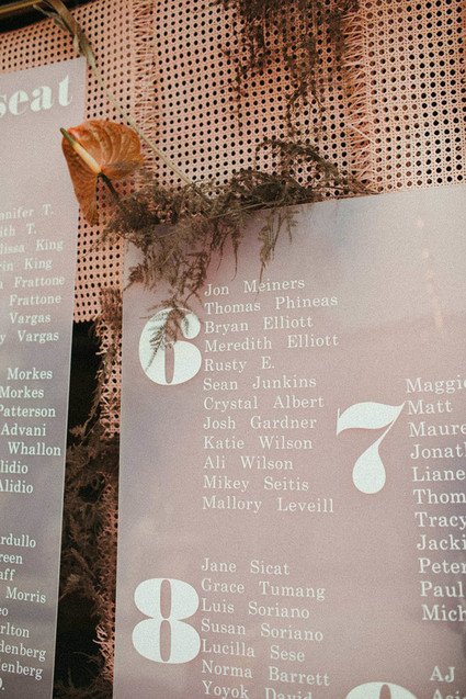 modern boho seating chart