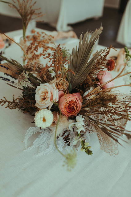 dried flower centerpiece
