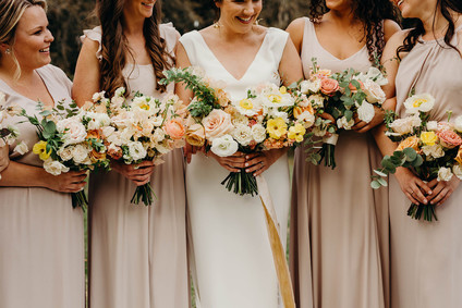 neutral bridesmaids