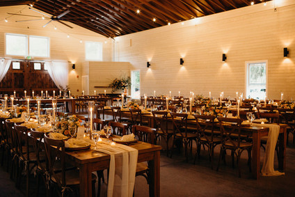 rustic, white reception