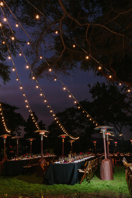 string lights for wedding reception