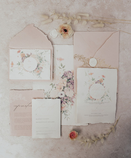 romantic spring wedding invitations Inspiration