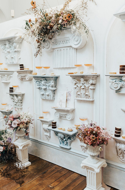 wine and dessert display