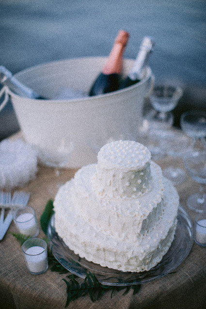 Heart wedding cake
