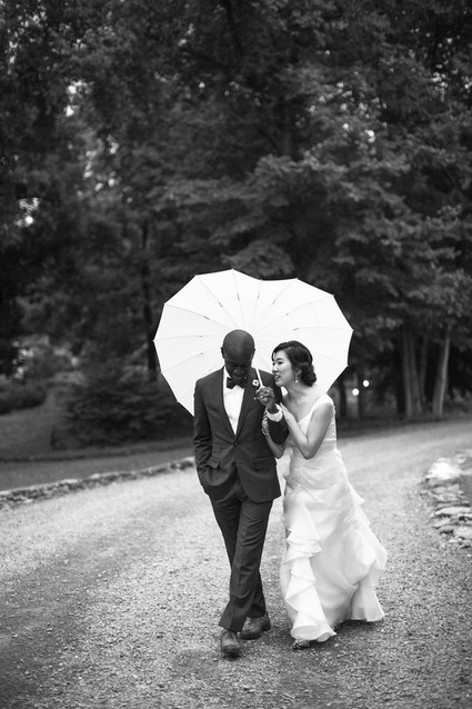 Black and white wedding portraits