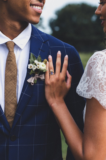 Blue wedding ring