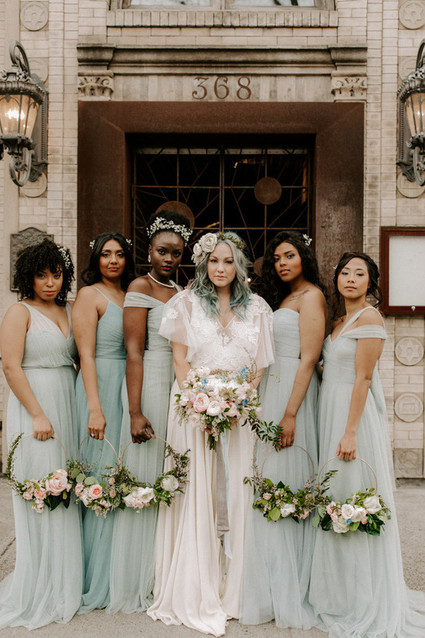 Blue bridesmaid dresses