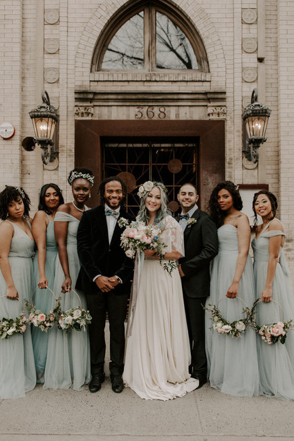 Blue bridesmaid dresses