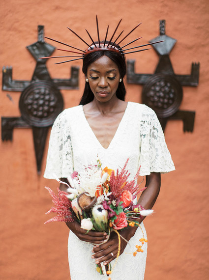 Dried floral bouquet