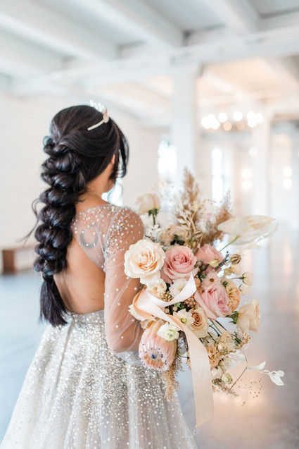 Fishtail bridal hairstyle