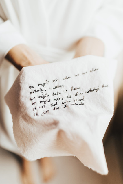 Vows on a hanky Inspiration