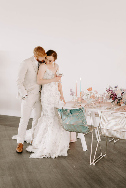 Modern wedding reception