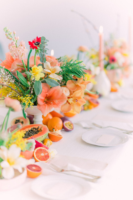 Citrus floral arrangement