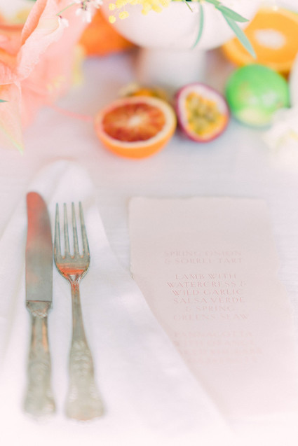 Citrus floral arrangement