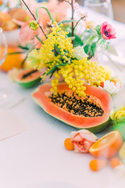 Citrus floral arrangement