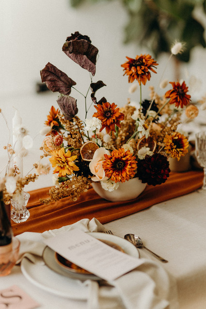 Dried floral arrangement
