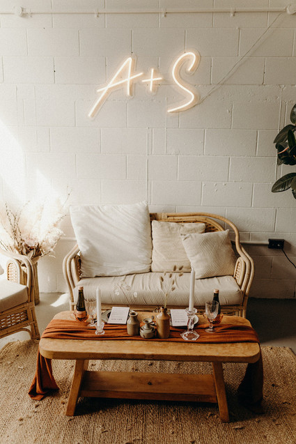 Intimate coffee shop wedding