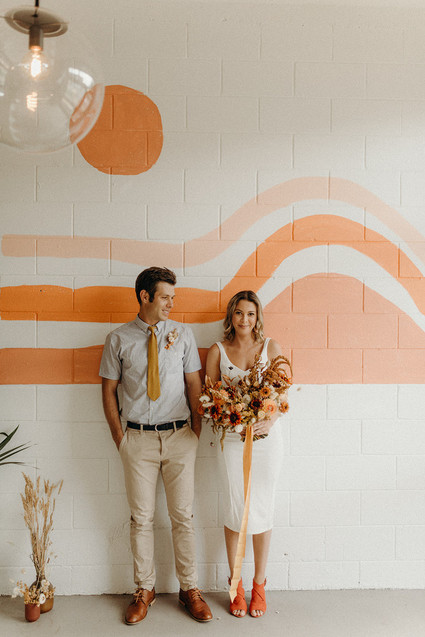 Intimate coffee shop wedding