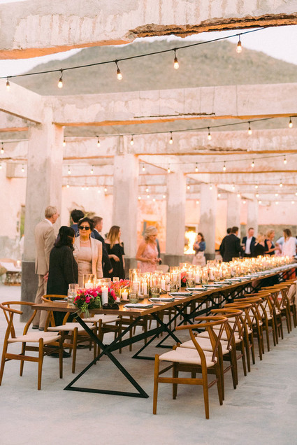 Outdoor wedding reception