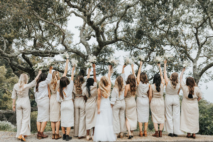 White bridesmaids