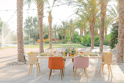 Colorful Palm Springs wedding
