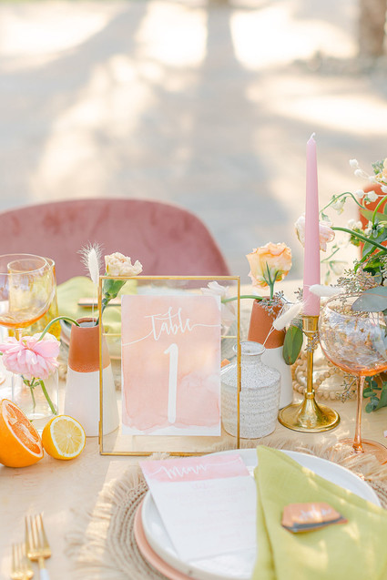 Tropical modern wedding