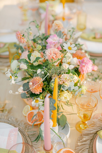 Tropical modern wedding