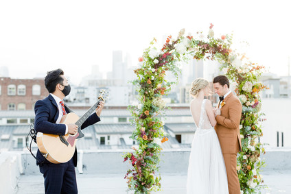 rooftop autumn elopement