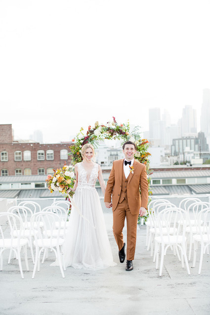 rooftop autumn elopement