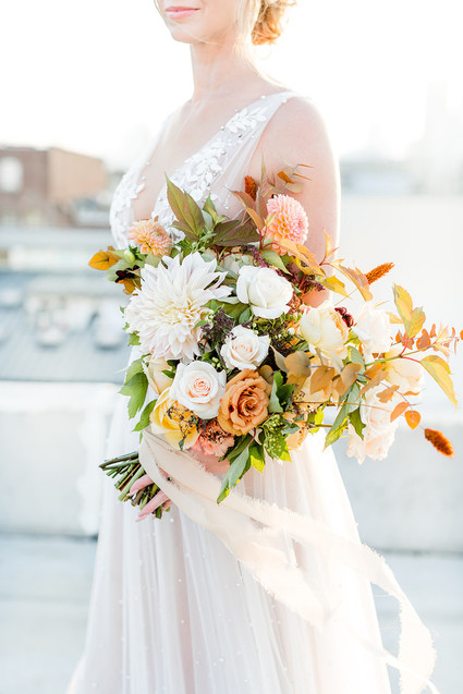 rooftop autumn elopement