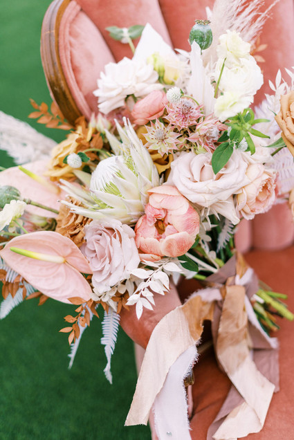 Pink bridal bouquet
