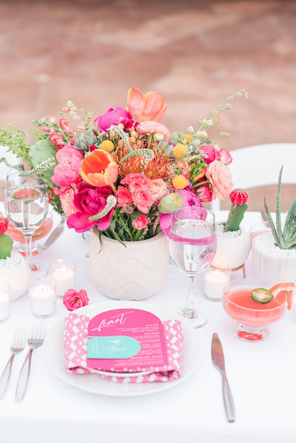 Southwestern elopement tables cape