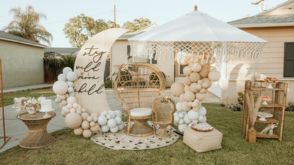 Moon baby shower decor