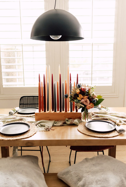 Fall home decor dining table