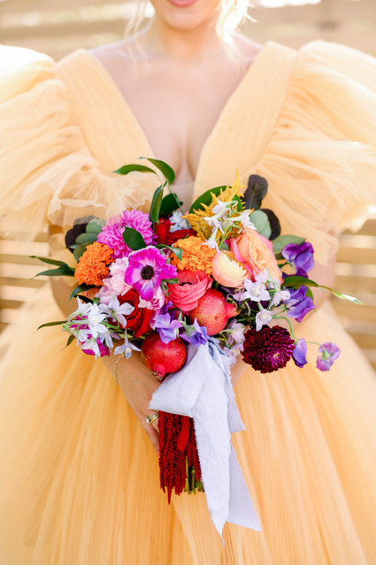 Colorful bridal bouquet