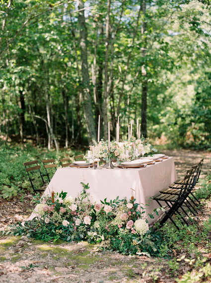 Outdoor wedding reception