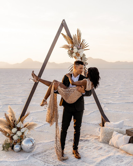 Anniversary shoot in the Salt Flats of Utah